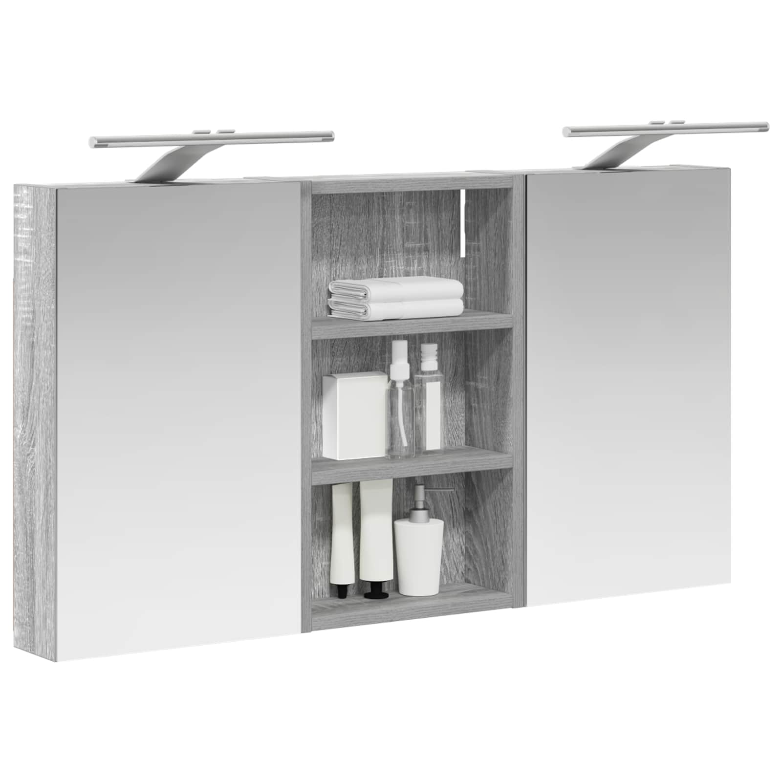 Badezimmerschrank-Set 3 pcs 80 x 10,5 x 50 cm Holzwerkstoff