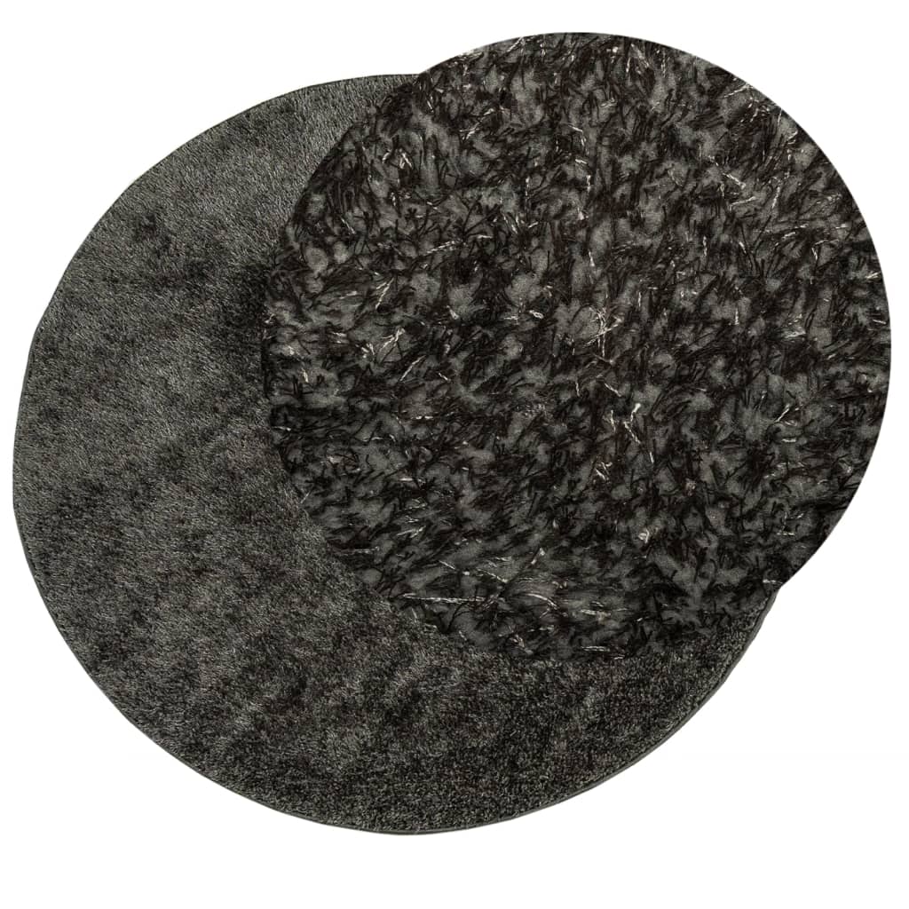 Teppich ISTAN Hochflor Glänzend Anthrazit 100x200 cm