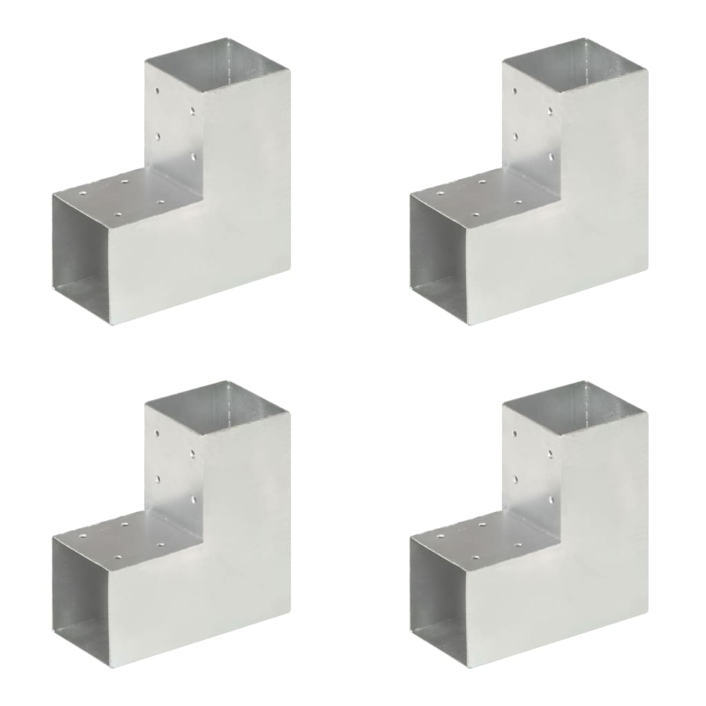 Pfostenverbinder L-Form Verzinktes Metall 71 x 71 mm