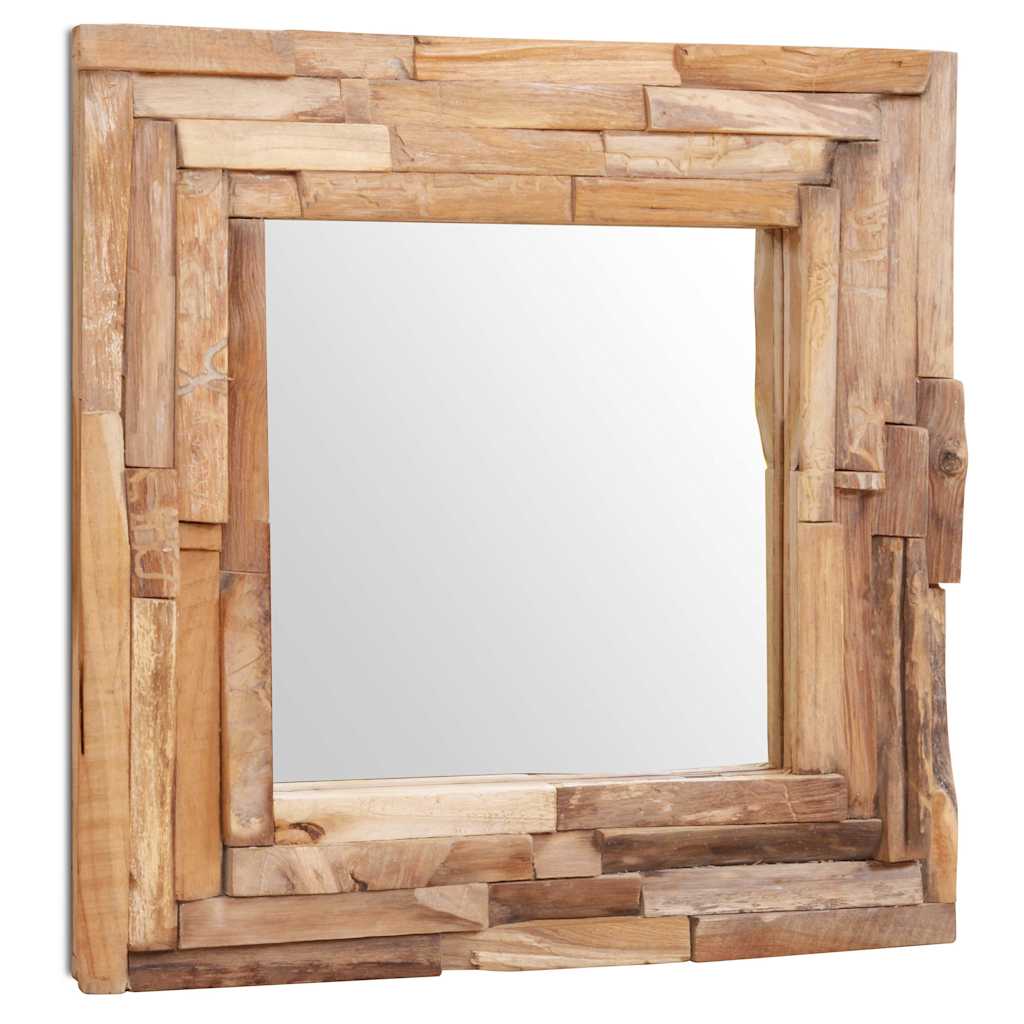 Dekorativer Spiegel Teak 120 x 60 cm Rechteckig