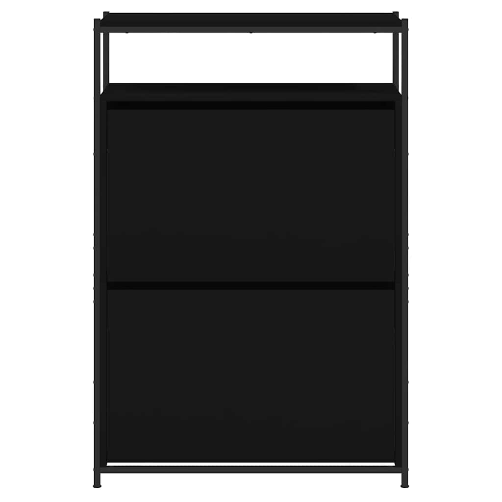 Schuhschrank mit 4 Klappen Sonoma-Eiche 100x34x112 cm