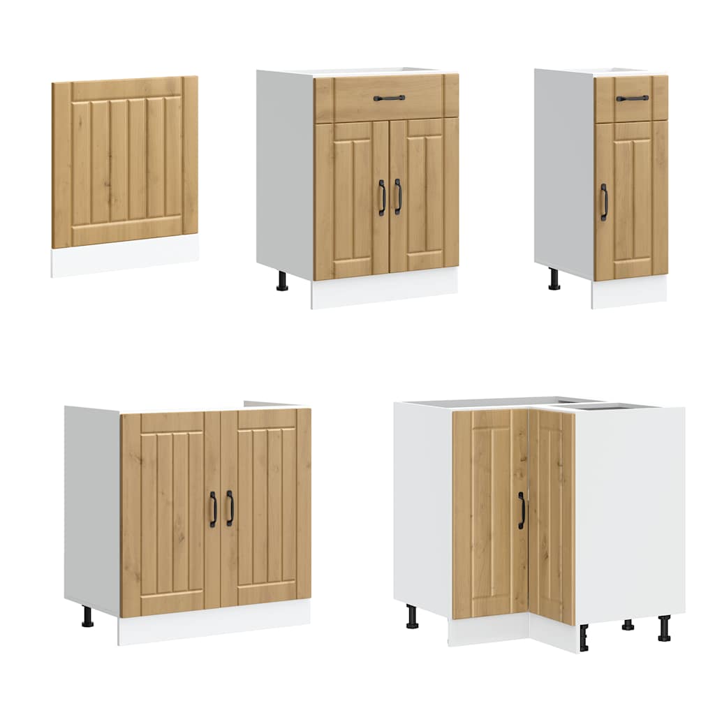 11-tlg. Küchenschrank-Set Lucca Weiß Holzwerkstoff