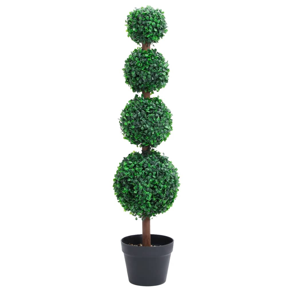 Künstlicher Buchsbaum mit Topf Kugelform Grün 118 cm