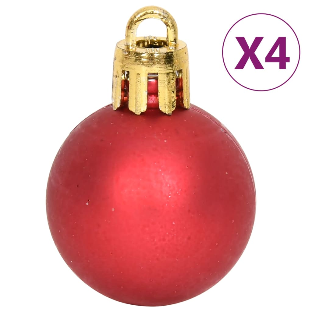 70-tlg. Weihnachtskugel-Set Golden und Rot
