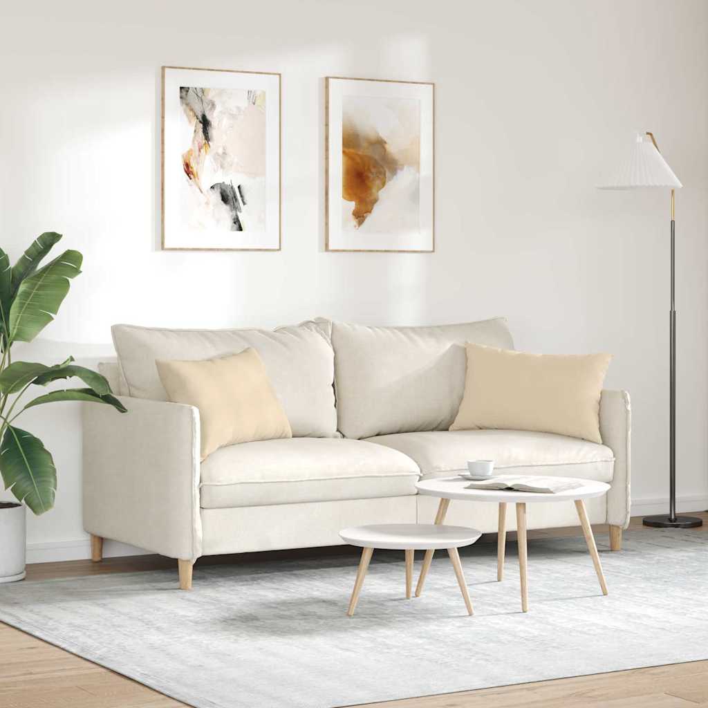 Sofakissen 2 Stück Taupe 50 x 30 cm Stoff