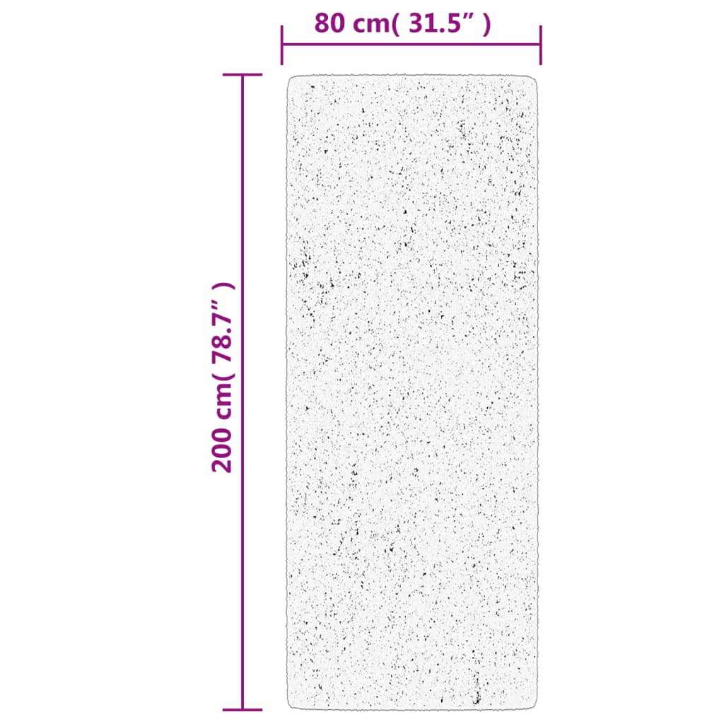 Teppich HUARTE Kurzflor Weich und Waschbar Anthrazit 60x110 cm