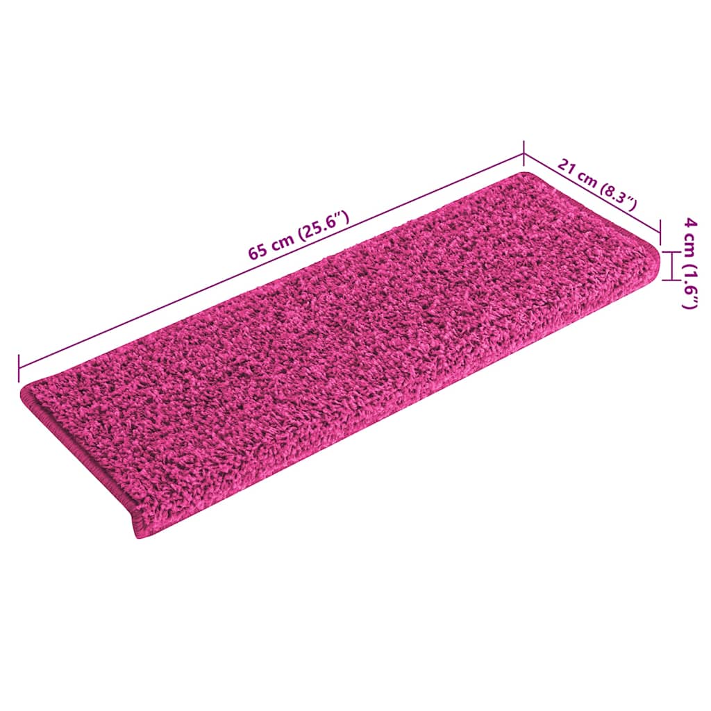 Stufenmatten 15 Stk. 65x21x4 cm Grau Rechteckiger Rand
