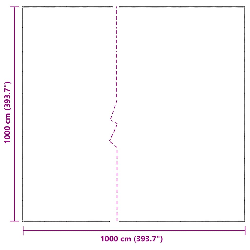 Transparente Plane mit Ösen 1x2 m Polyethylen