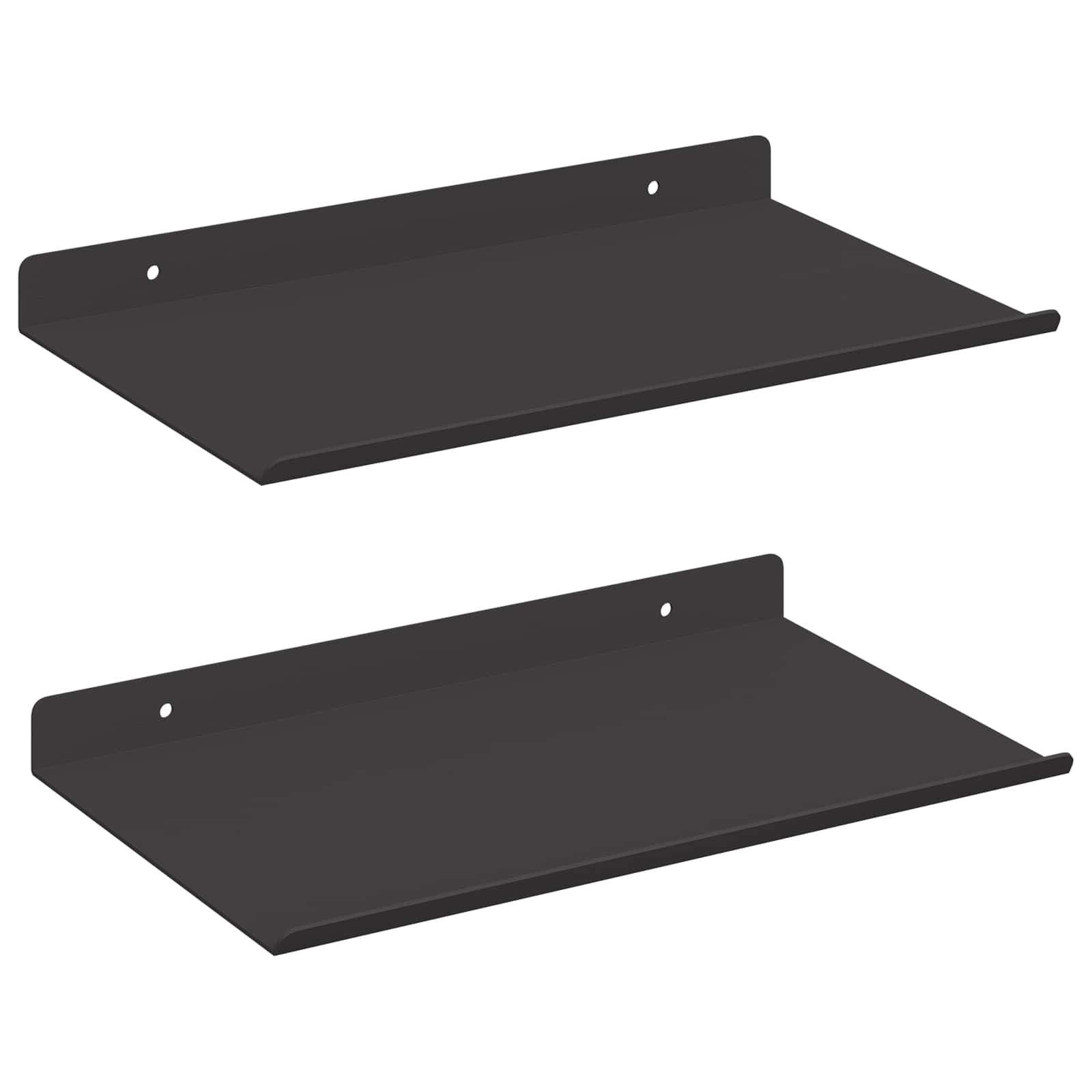 Schwebendes Regal 3 pcs Schwarz 40 x 9 x 2,5 cm Stahl