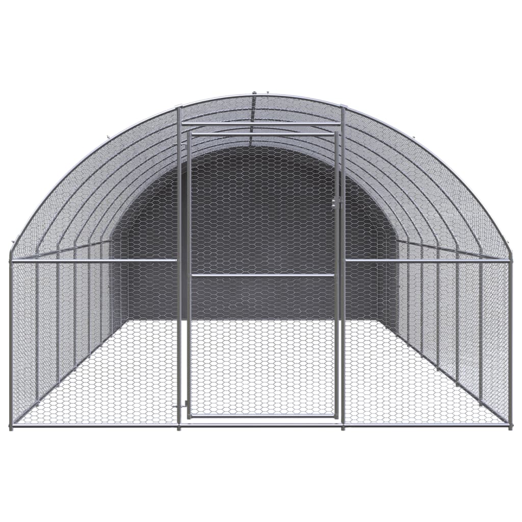 Outdoor-Hühnerstall 3x2x2 m Verzinkter Stahl