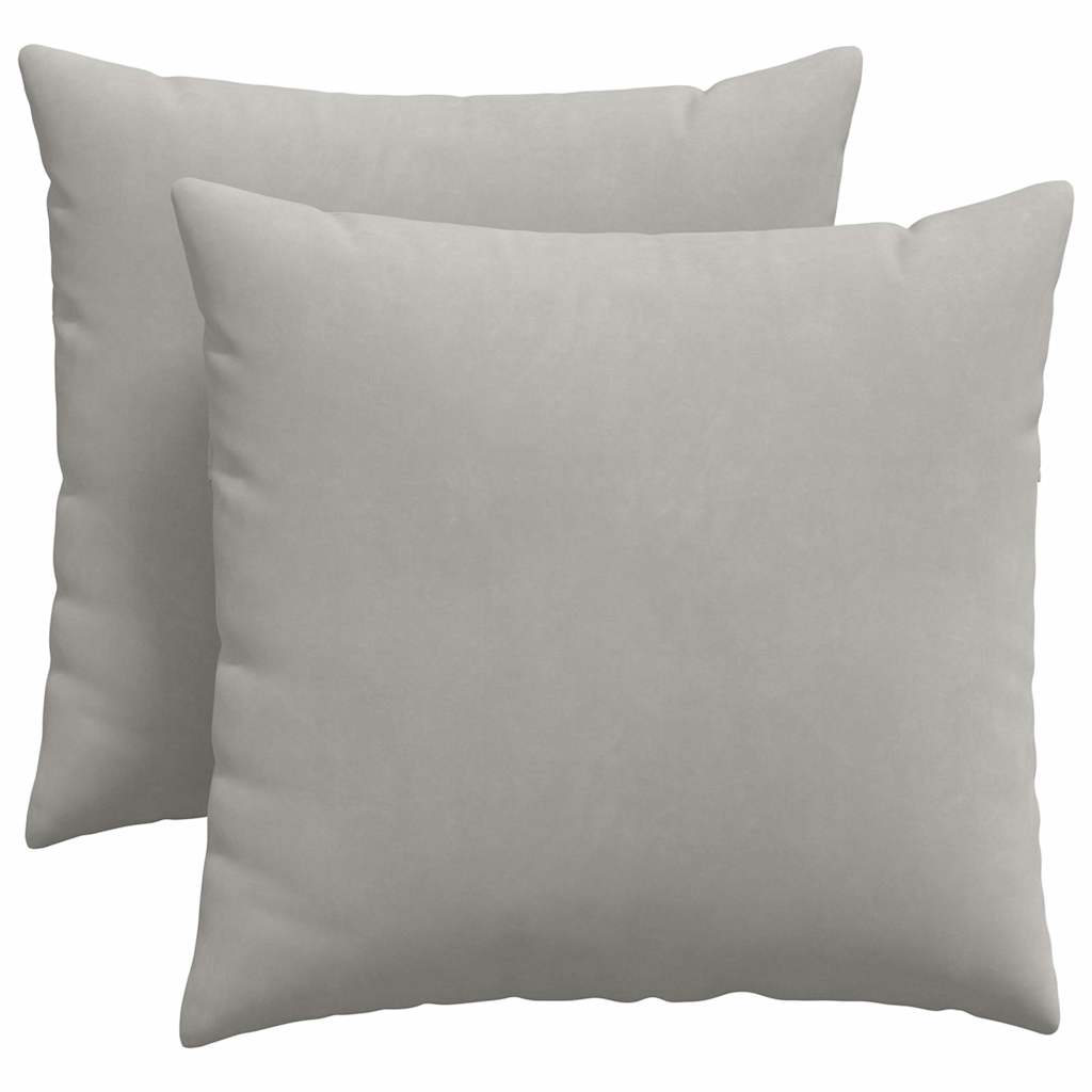 Sofakissen 2 Stück Taupe 50 x 30 cm Stoff