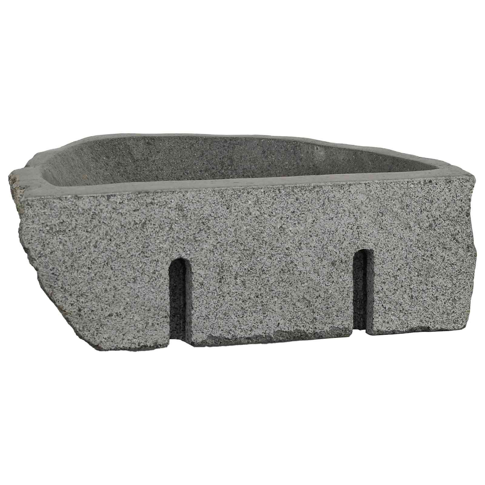 Wandmontiertes Waschbecken Grau 37 x 30 x 12 cm Flussstein