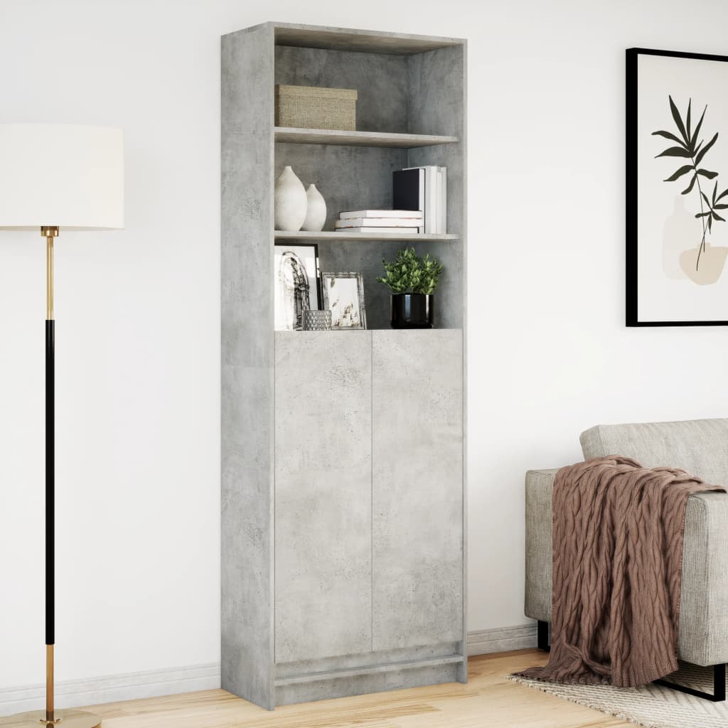 Highboard mit LED-Beleuchtung Weiß 69x32,5x200 cm Holzwerkstoff