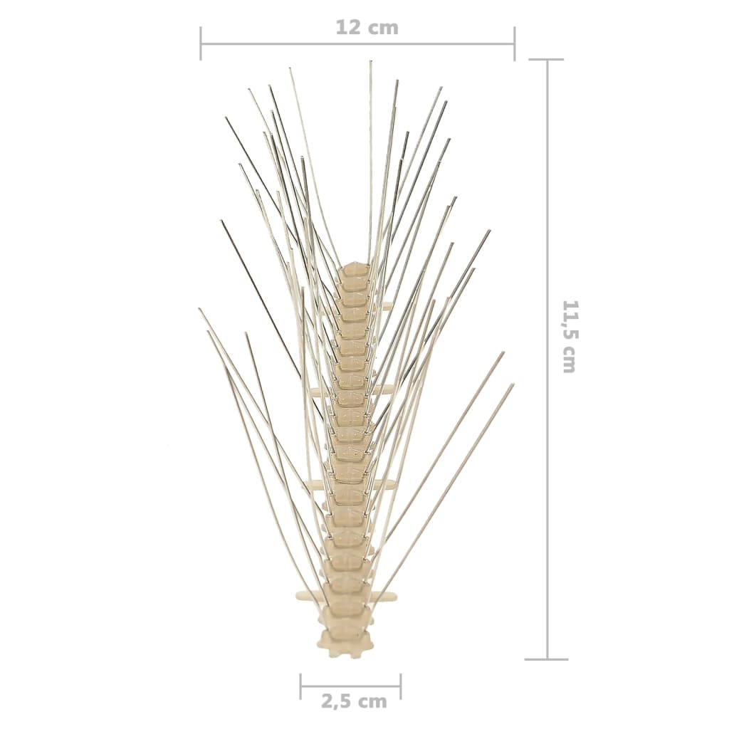 20-tlg. Vogelabwehr-Spikes-Set 10 m Kunststoff 2-reihig