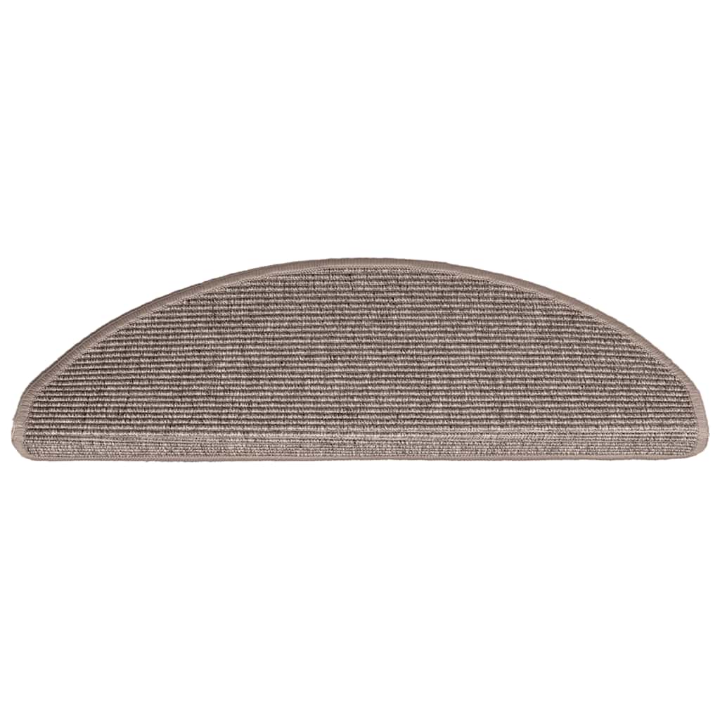 Stufenmatten 15 Stk. 56x17x3 cm Beige und Grau Halbrund