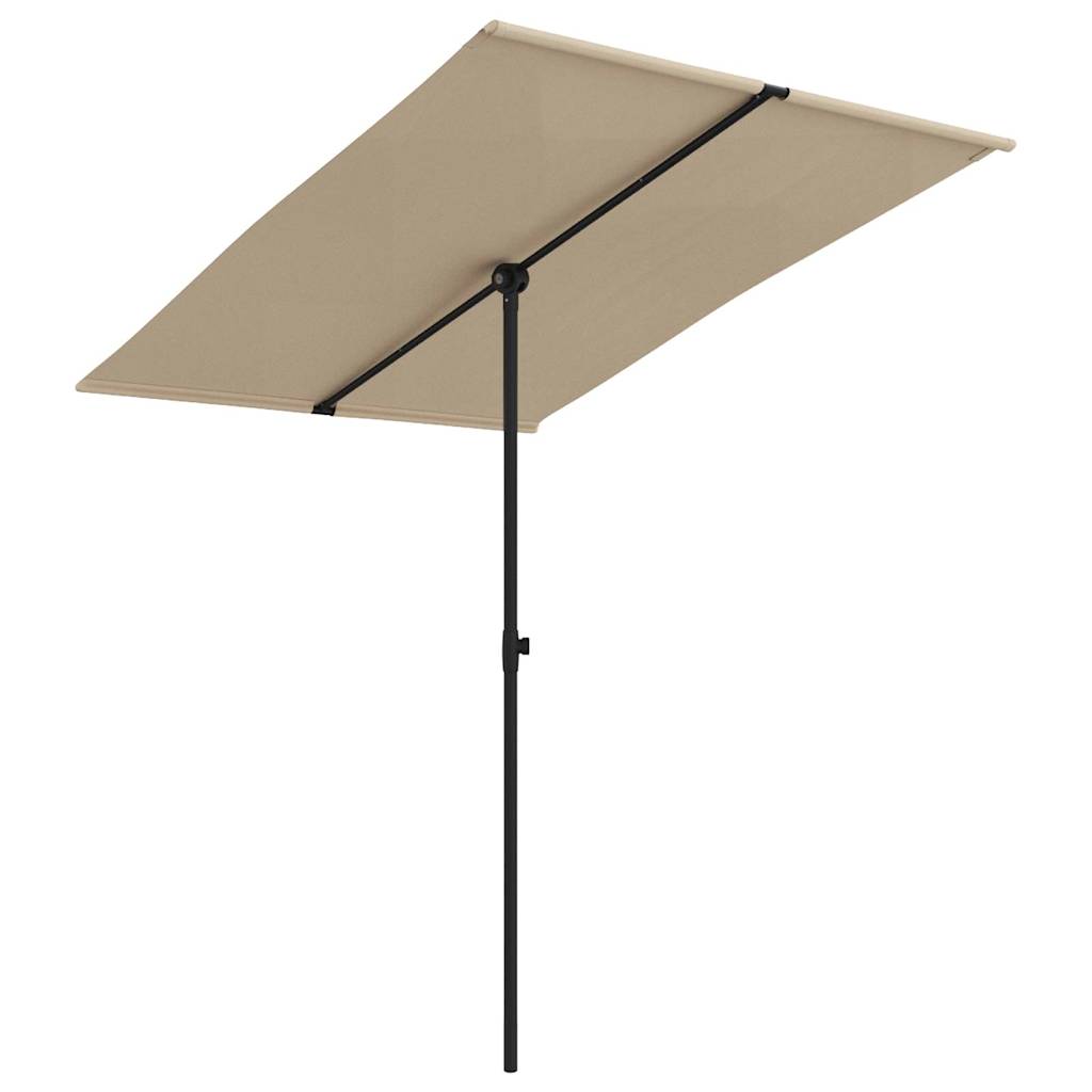 Sonnenschirm mit Aluminium-Mast 180x110 cm Bordeauxrot