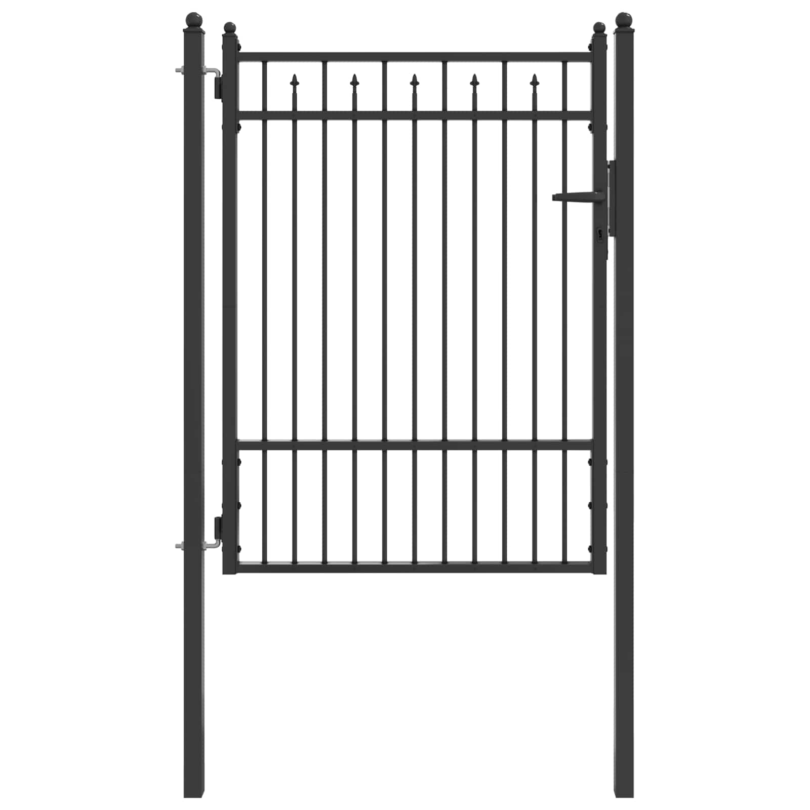 Zauntor HORST 100 x 75 cm Metall Schwarz Abschließbar