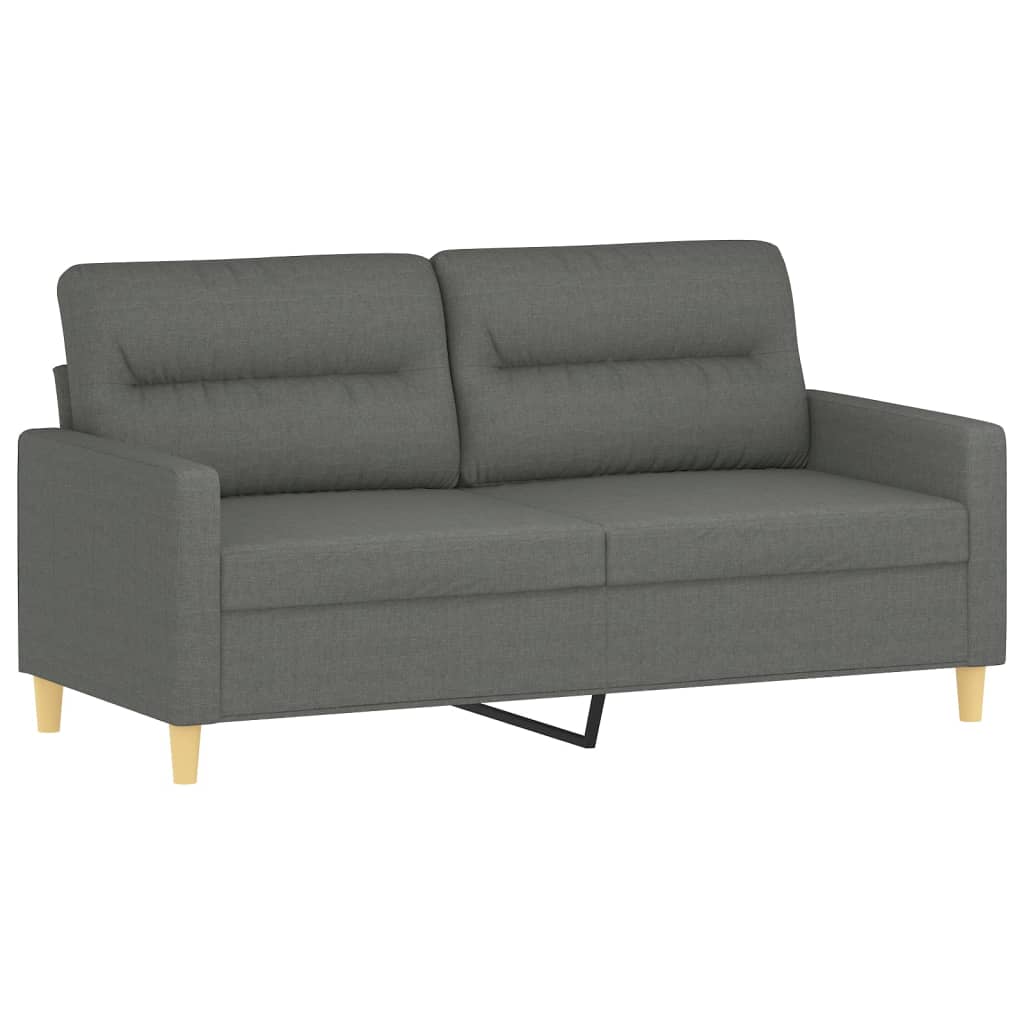 2-Sitzer-Sofa mit Zierkissen Braun 120 cm Stoff