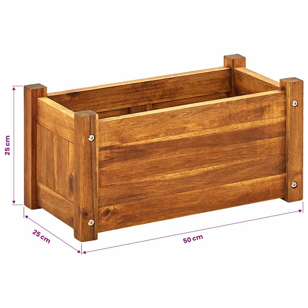 Garten-Hochbeet Akazienholz 76x27,6x25 cm