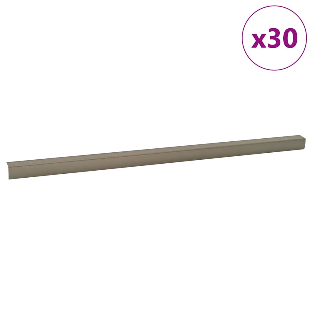 Treppenkantenprofile in L-Form 15 Stk. Aluminium 90 cm Silbern