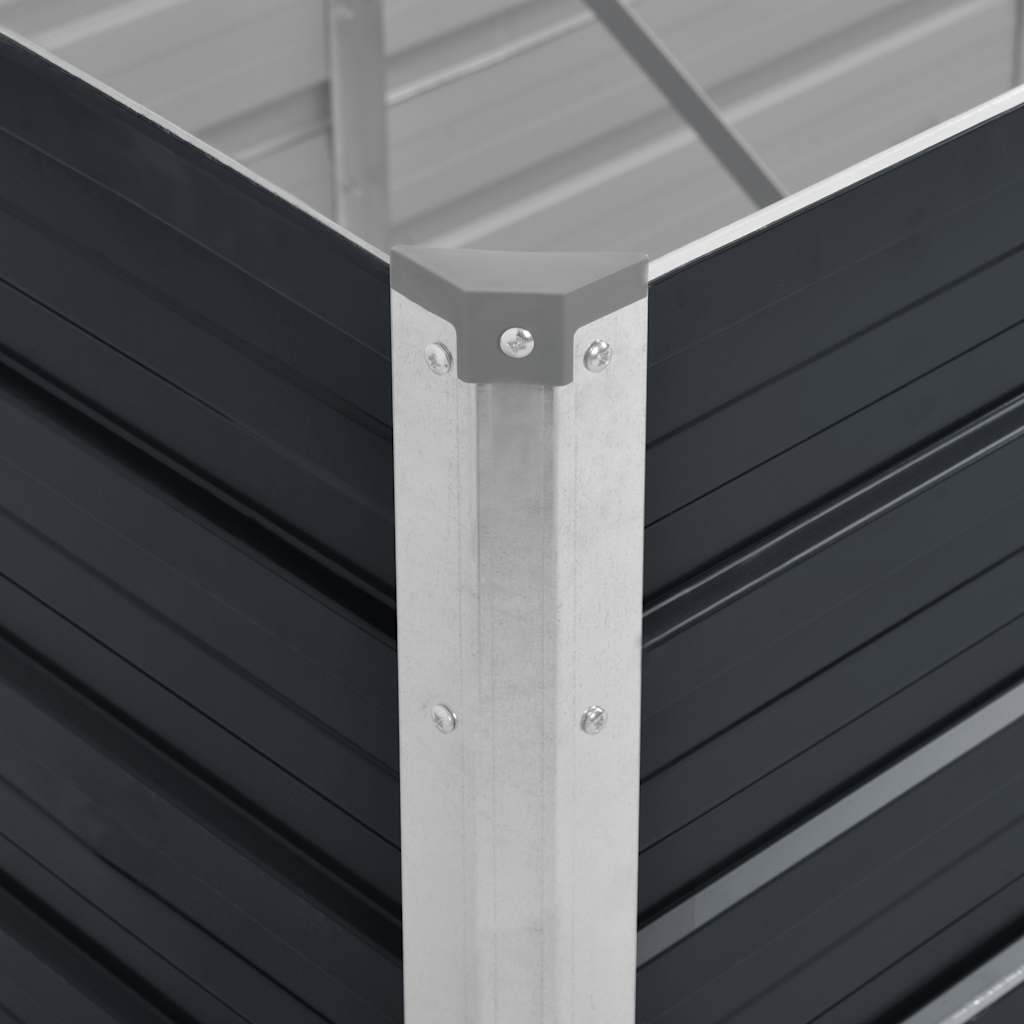 Hochbeet Anthrazit 160 x 80 x 77 cm Verzinkter Stahl