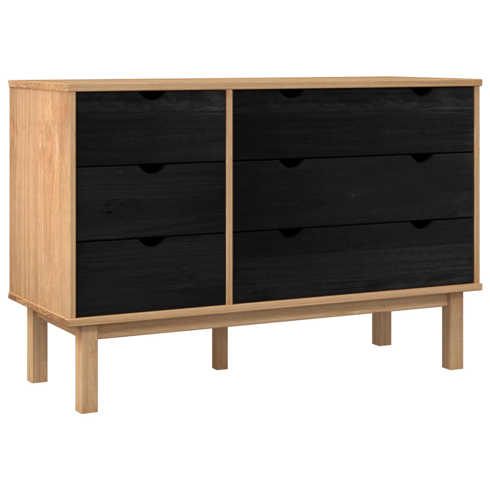 Schubladenschrank OTTA 111x43x73,5 cm Massivholz Kiefer