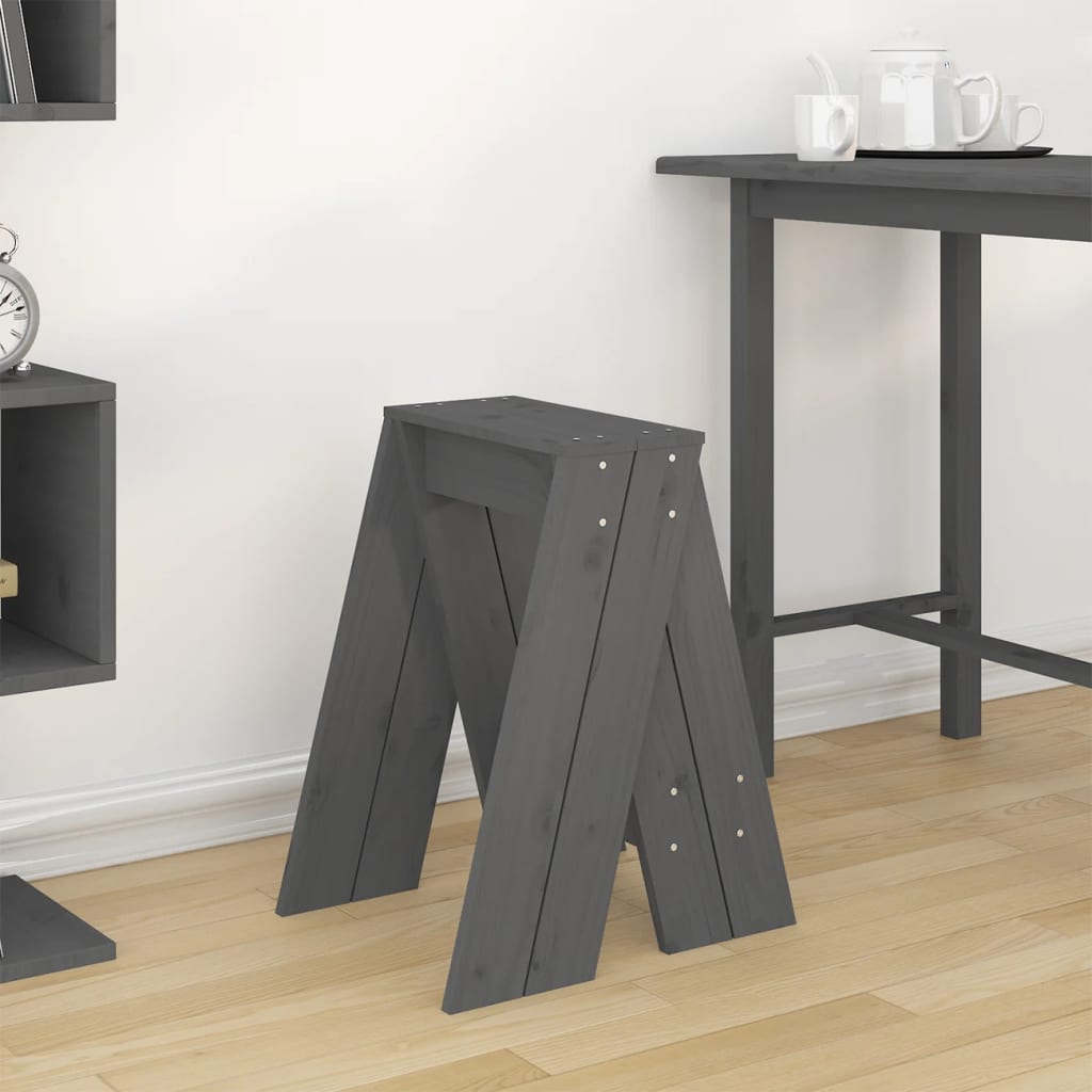 Hocker 2 Stk. 40x40x45 cm Massivholz Kiefer
