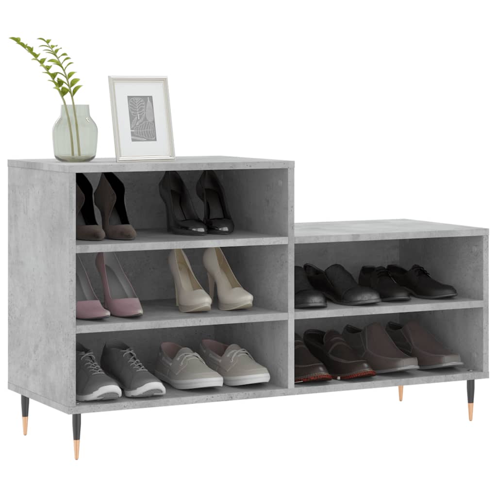 Schuhregal Schwarz 102x36x60 cm Holzwerkstoff