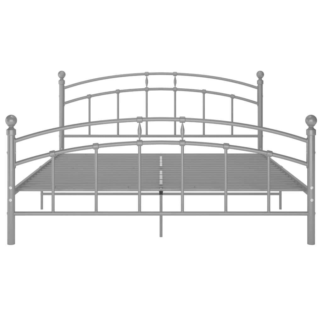 Bettgestell Grau Metall 90x200 cm