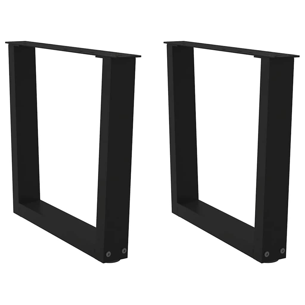 Couchtischbeine V-Form 2 Stück Schwarz 30x(30-31,3) cm Stahl