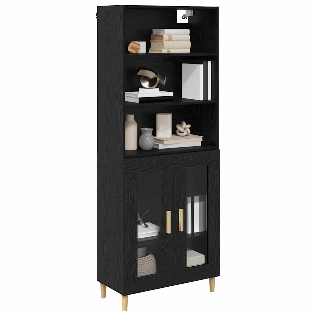 Highboard Altholz 69,5 x 32,5 x 180 cm Holzwerkstoff
