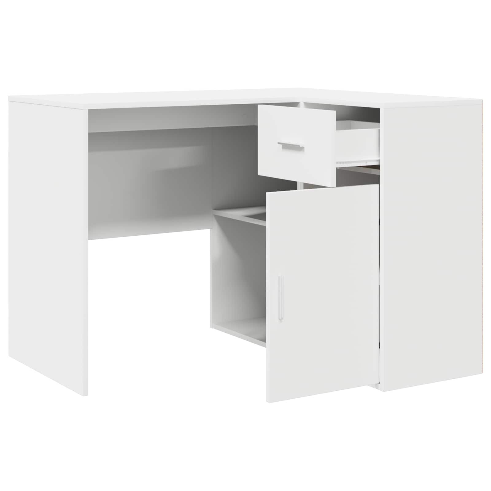 Eck-Schreibtisch Schwarz Eichen-Optik 102 x 88 x 75 cm