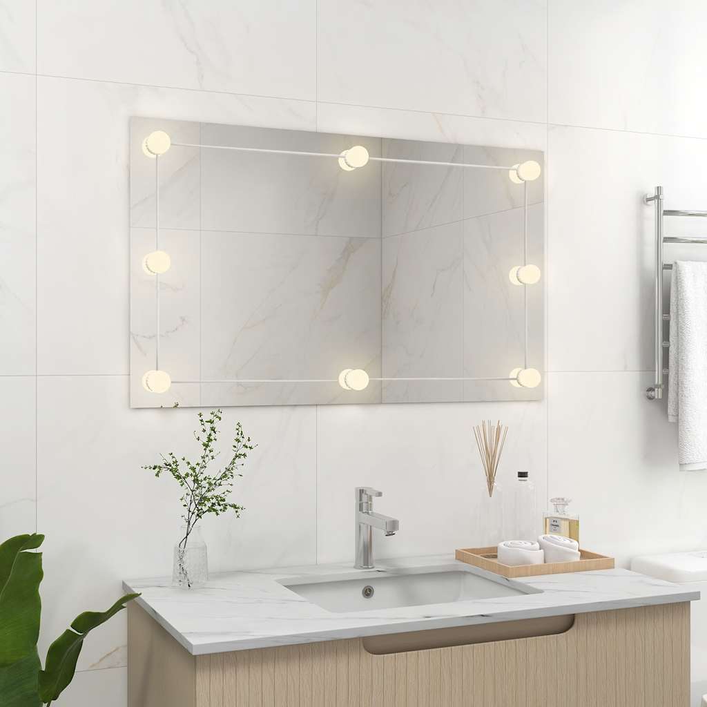 Wandspiegel 40 x 40 cm Quadratisch Glas