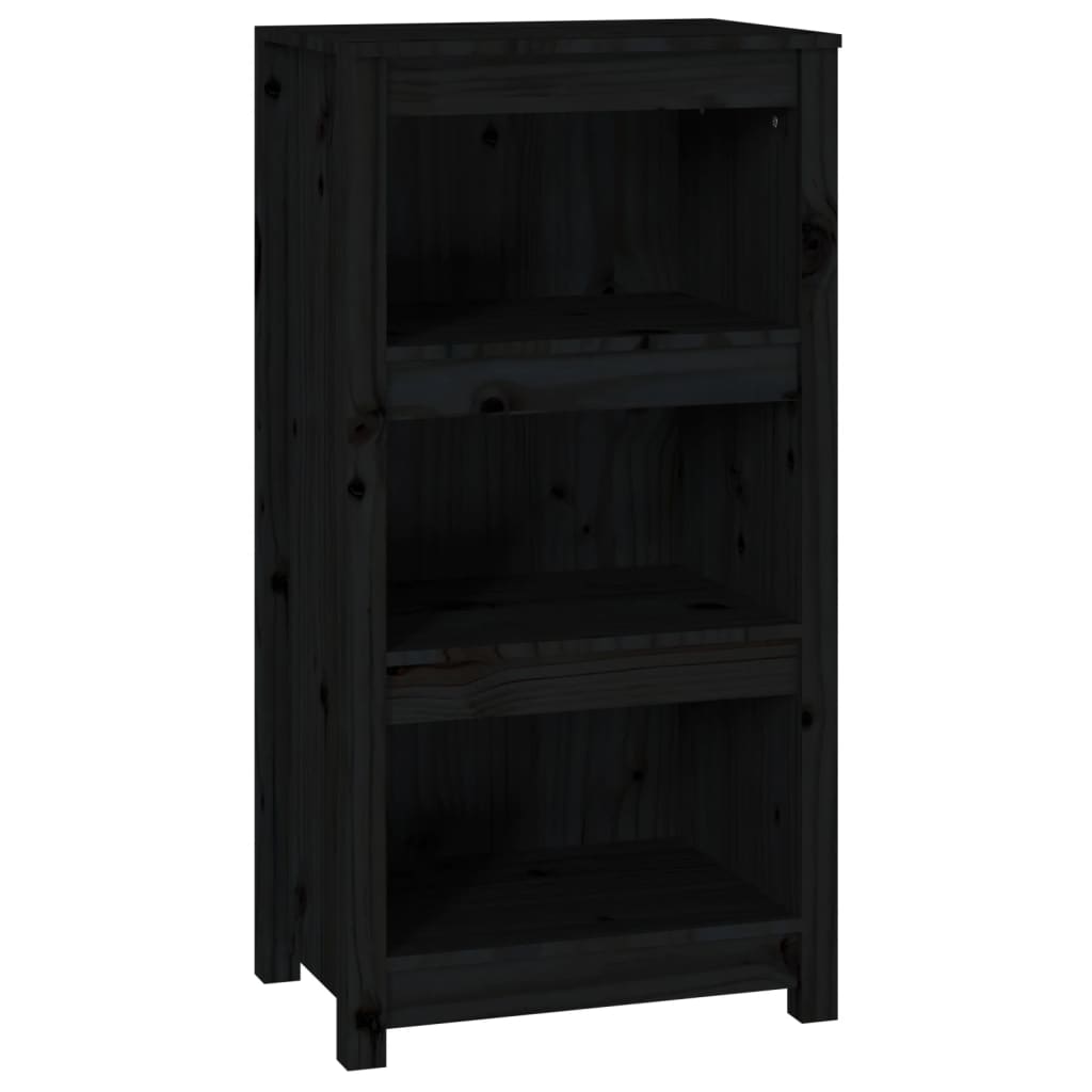 Bücherregal Grau 80x35x68 cm Massivholz Kiefer