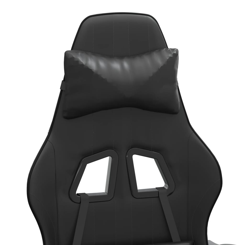 Gaming-Stuhl Drehbar Schwarz und Blau Kunstleder