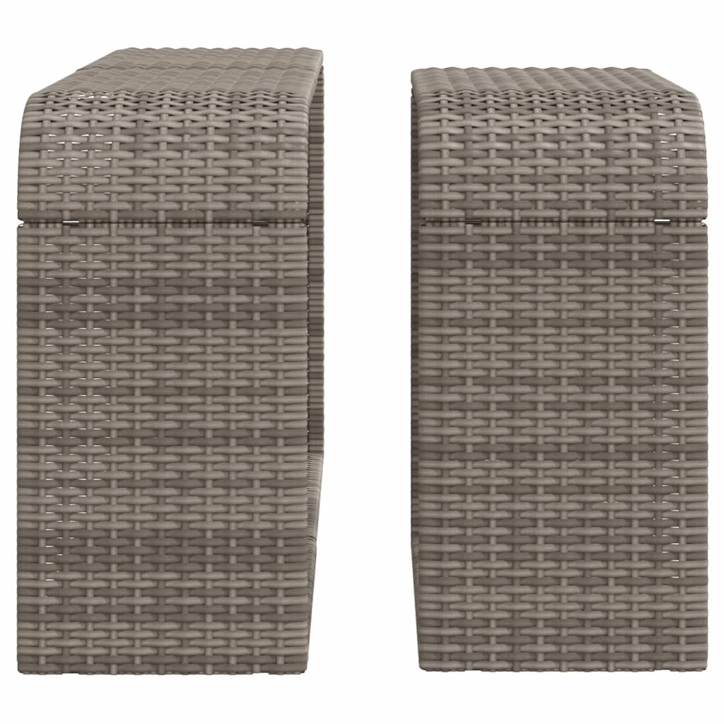 Lagerregale 2 Stk. Schwarz Poly Rattan