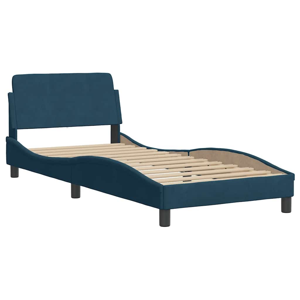 Bett mit Matratze "Dover" Hellgrau 80x200 cm Samt