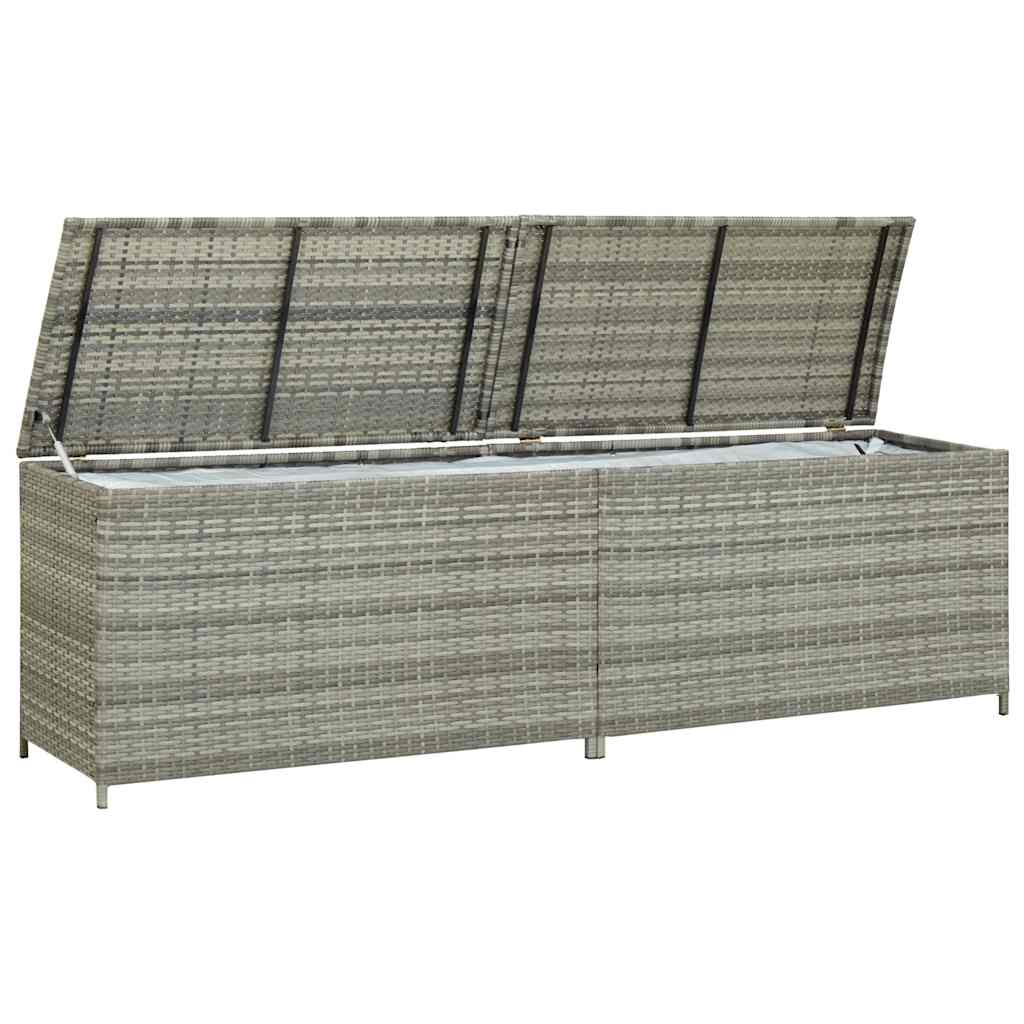 Gartentruhe Schwarz 283L Poly Rattan