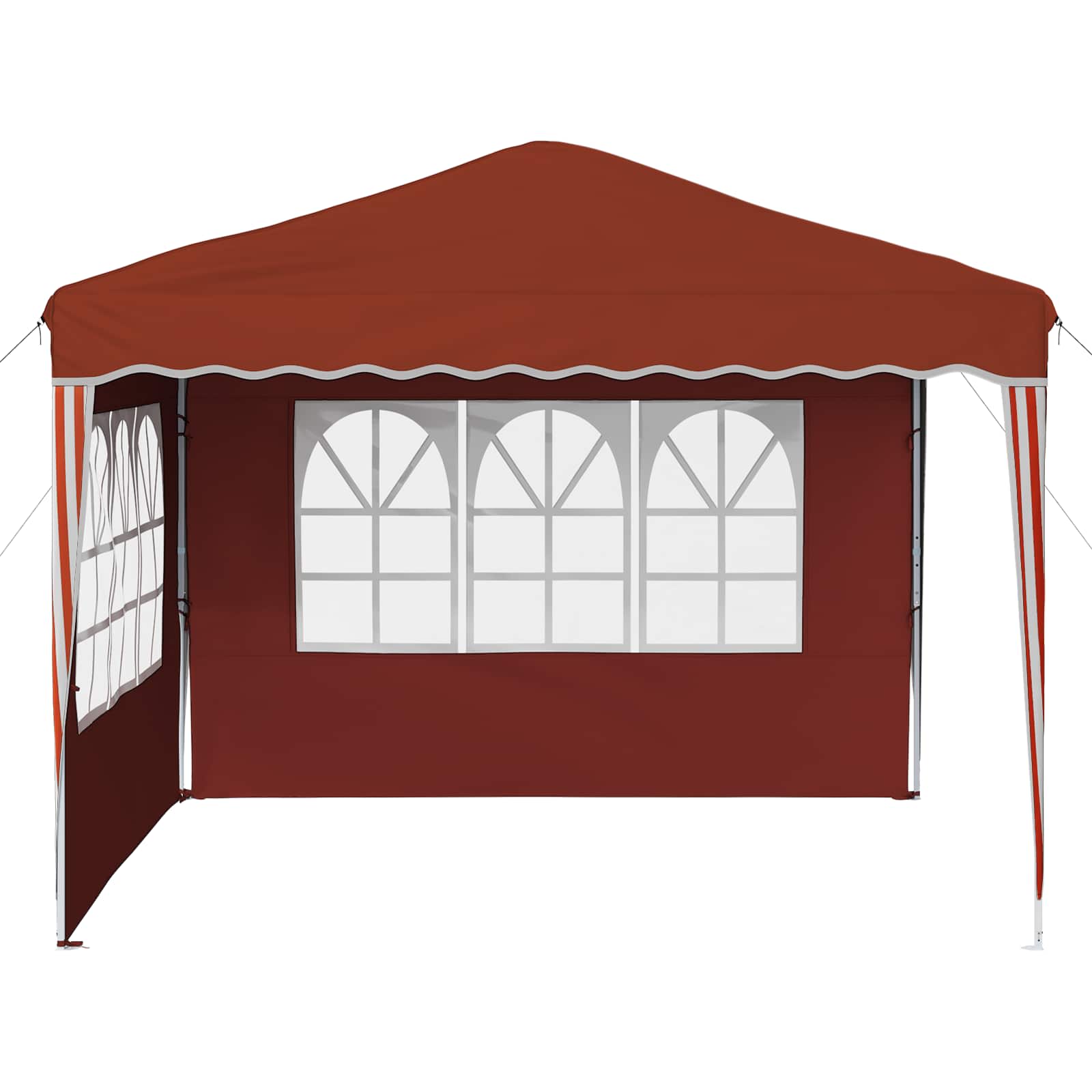 Pop-up Partyzelt 288 x 288 x 245 cm Creme Oxford-Stoff