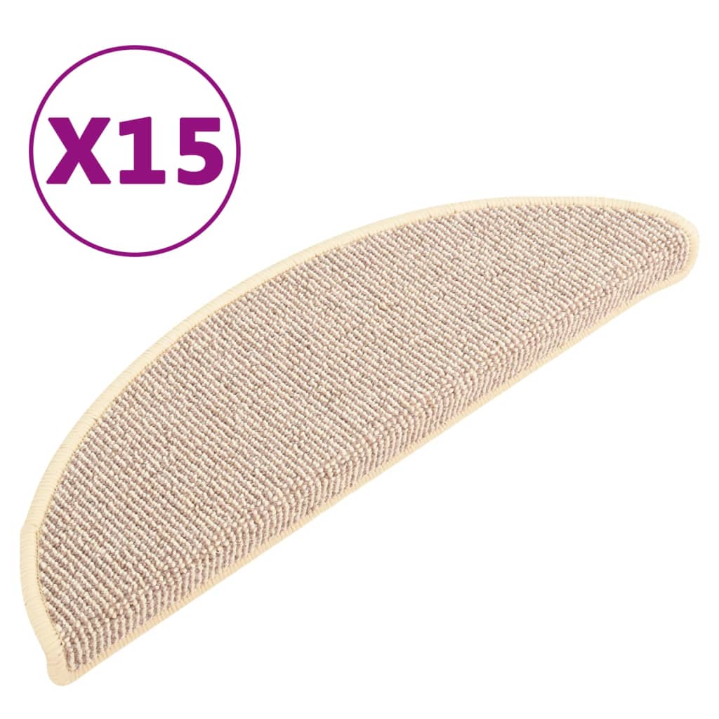 Stufenmatten 15 Stk. 56x17x3 cm Grau Halbrund