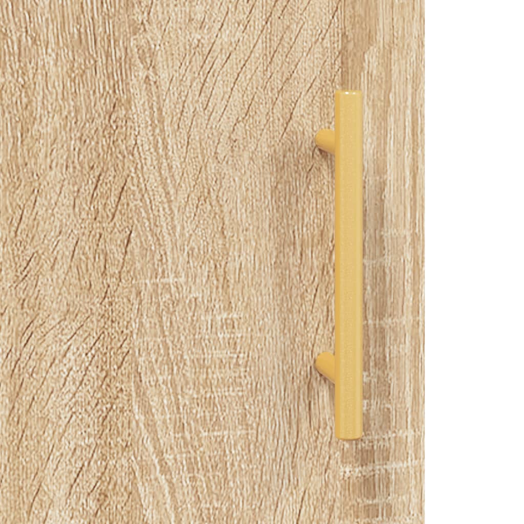 Highboard Hochglanz-Weiß 69,5x34x180 cm Holzwerkstoff