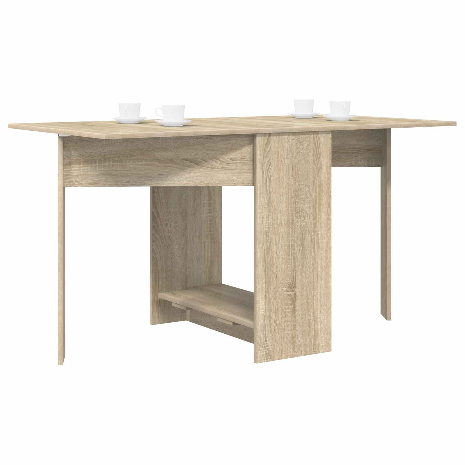 Esstisch 138 x 70 x 73,5 cm Holzwerkstoff Weiß Rechtwinklig
