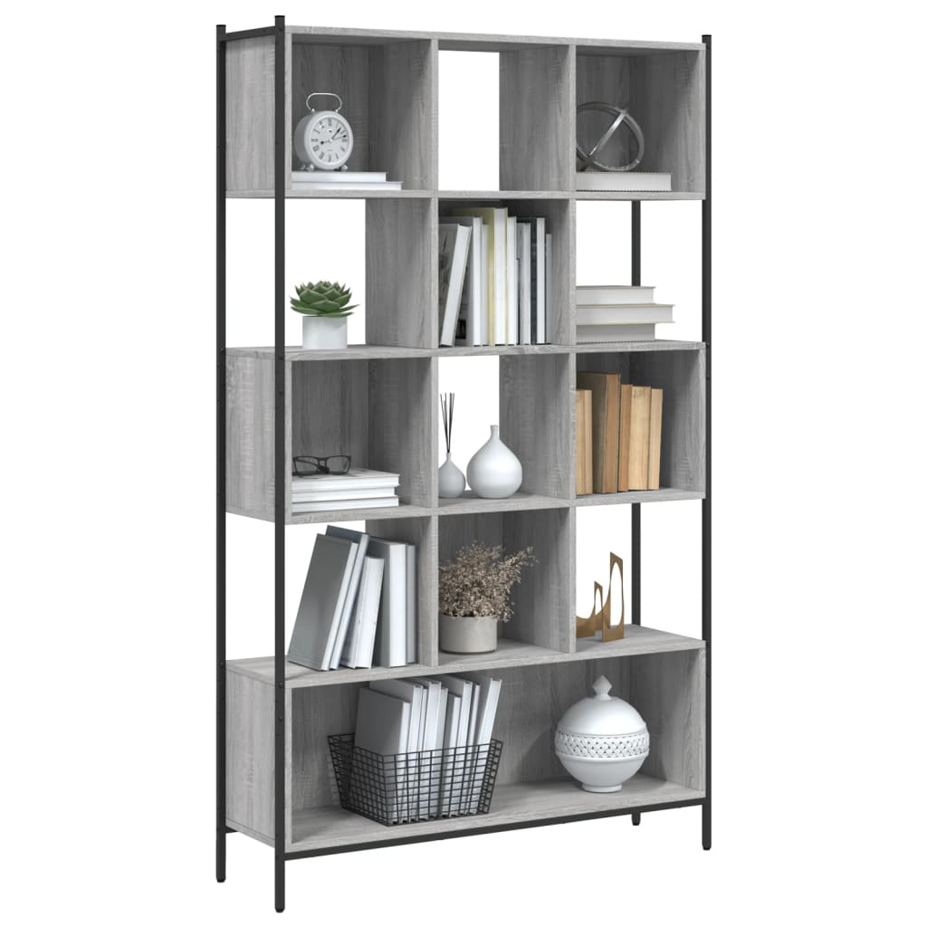 Bücherregal Räuchereiche 102x28x172 cm Holzwerkstoff
