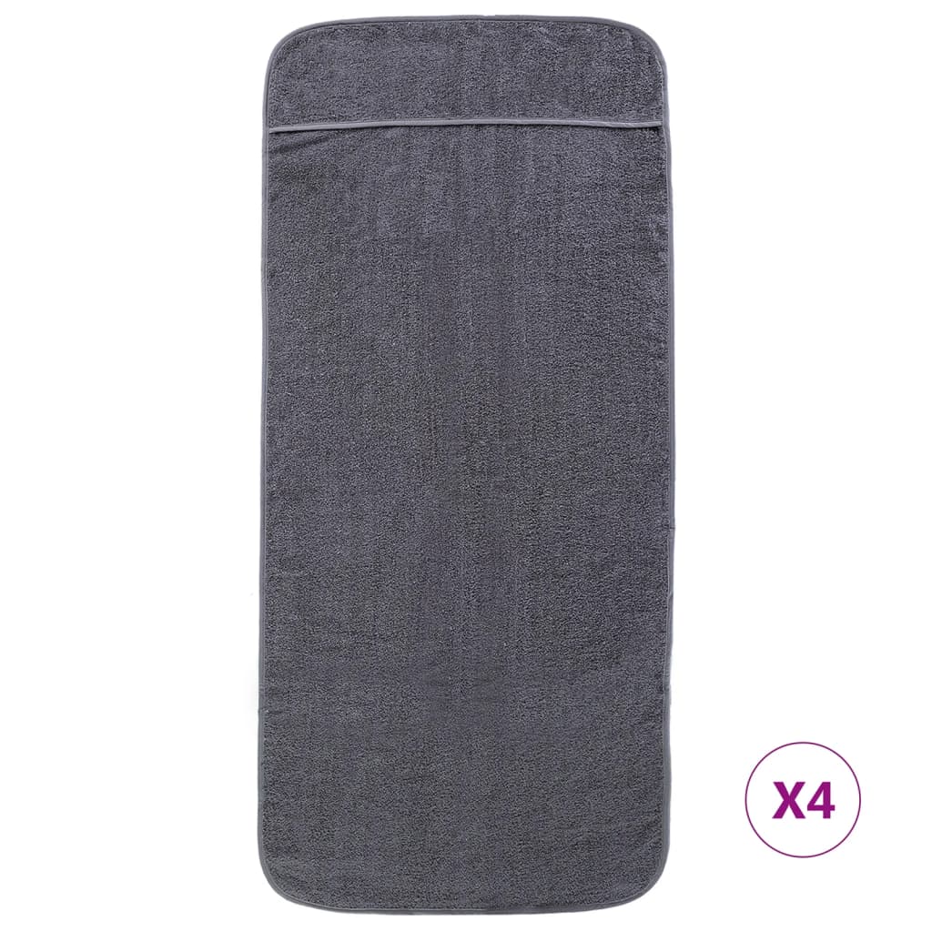 Strandtücher 4 Stk. Weiß 60x135 cm Stoff 400 GSM