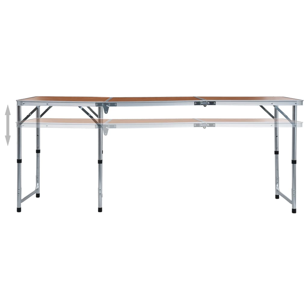 Campingtisch Klappbar Grau Aluminium 120x60 cm