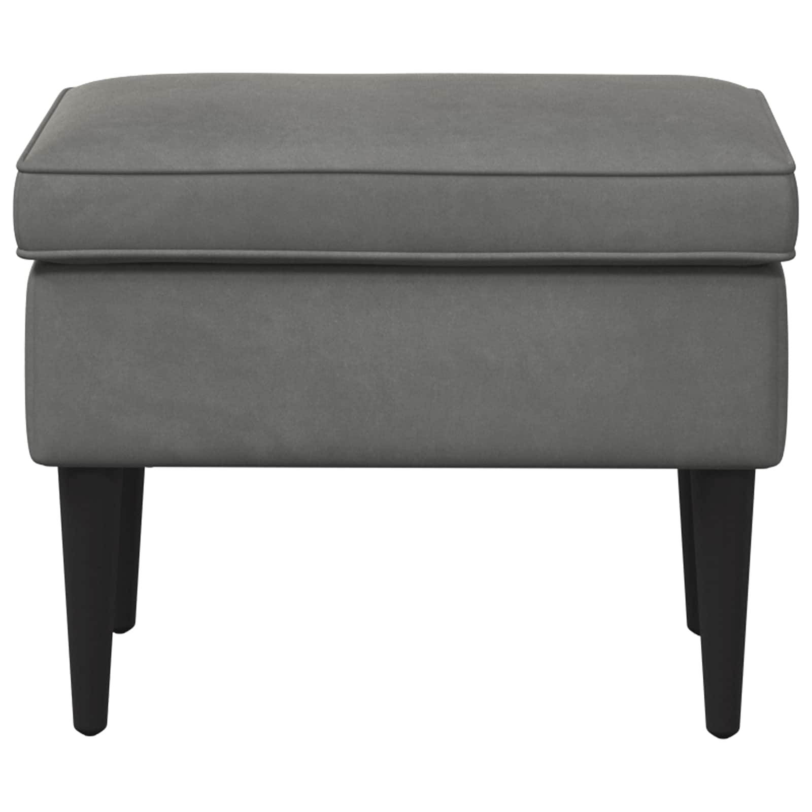 Hocker Hellgrau 55 x 35 x 41 cm Samt