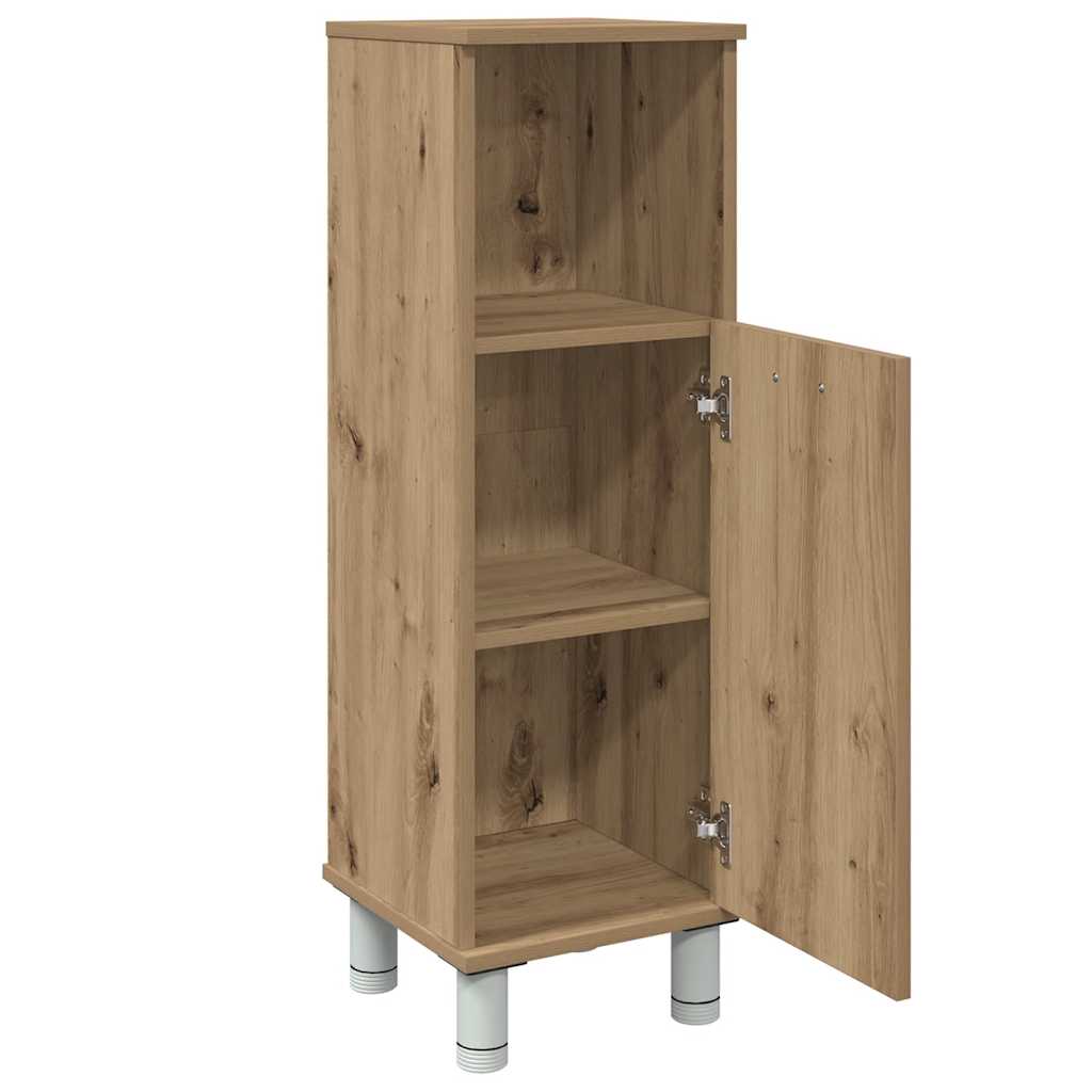 Badezimmerschrank Weiß 30x30x95 cm Holzwerkstoff