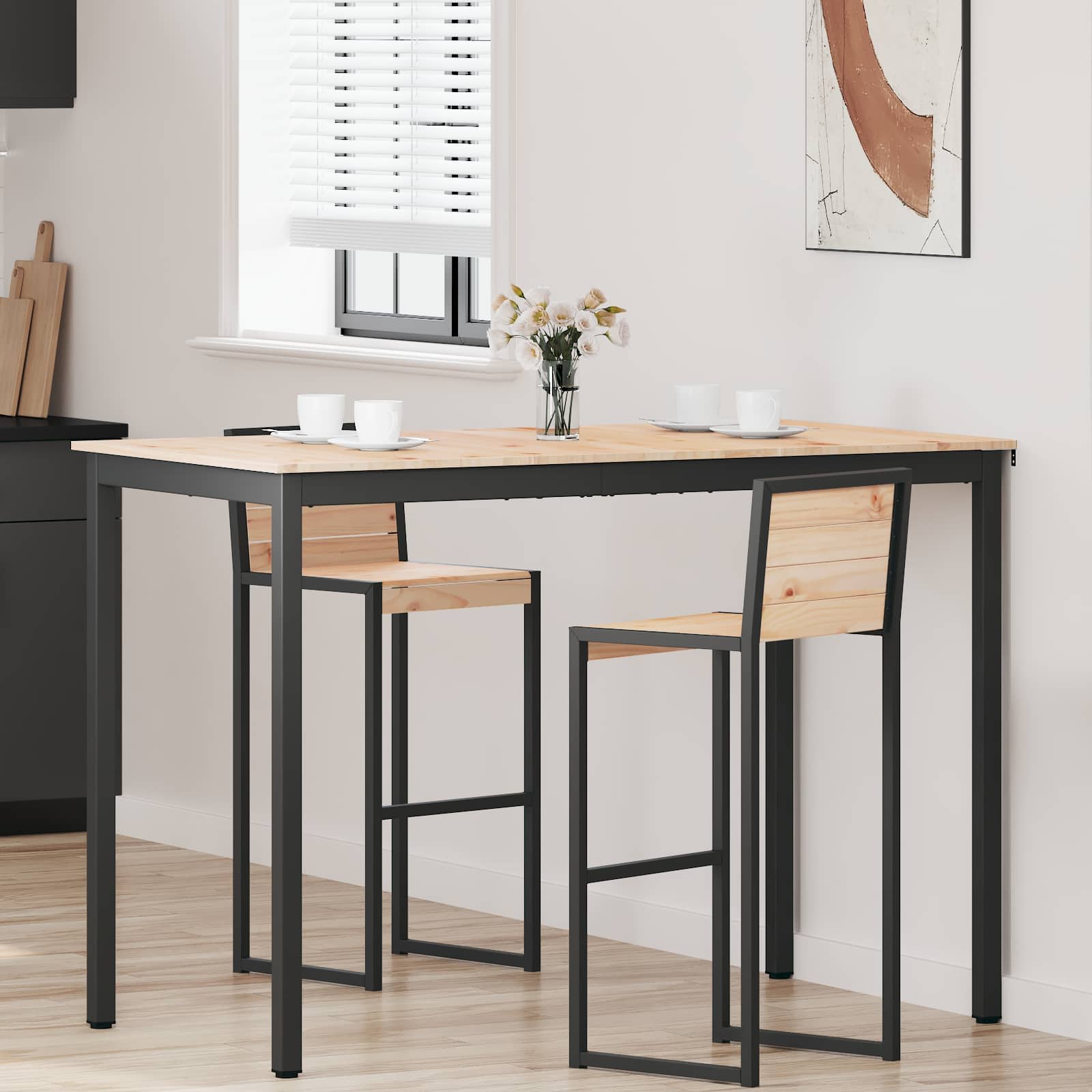 Bartisch Natur 200 x 100 x 105 cm Massives Kiefernholz
