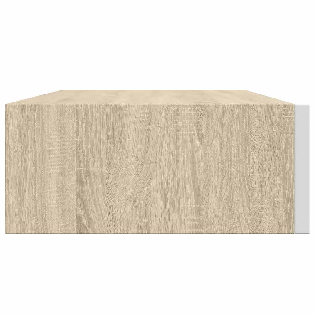 Wandregal mit Schublade Weiß 40x23,5x10 cm MDF