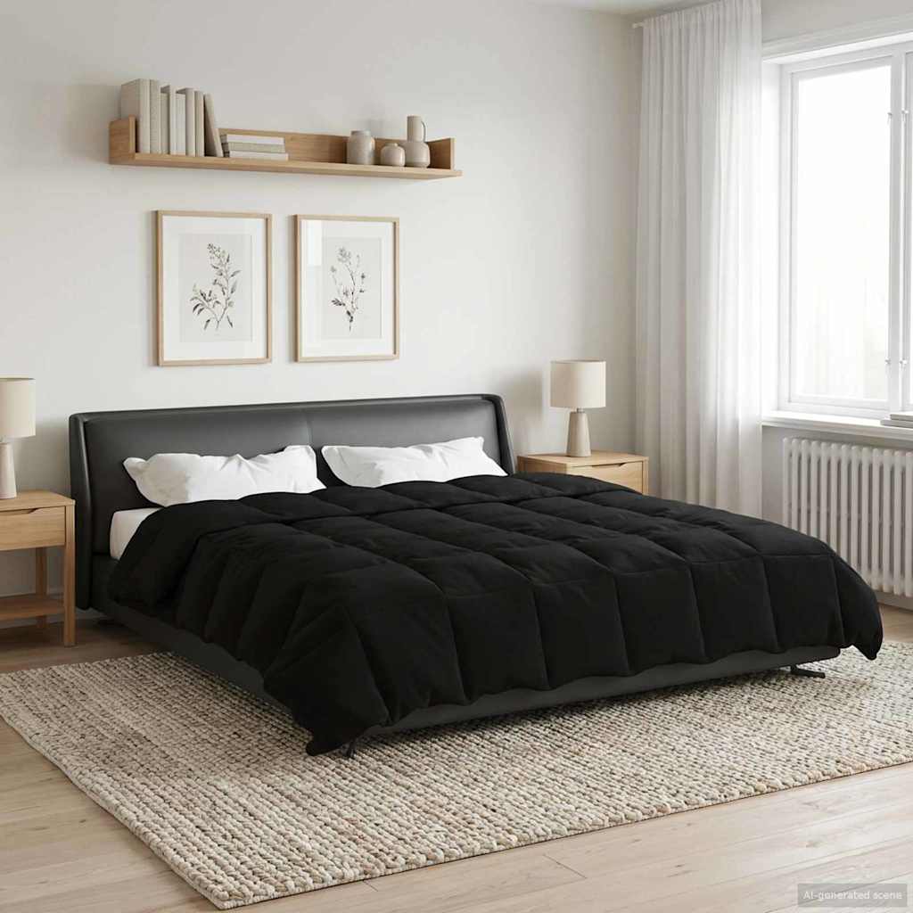 Ganzjahresbettdecke Anthrazit 135 x 200 cm Mikrofaser